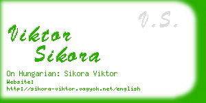 viktor sikora business card